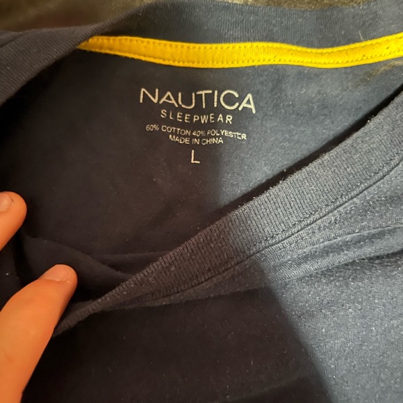 nautica blue and yellow long sleeve - Picture 2 of 3